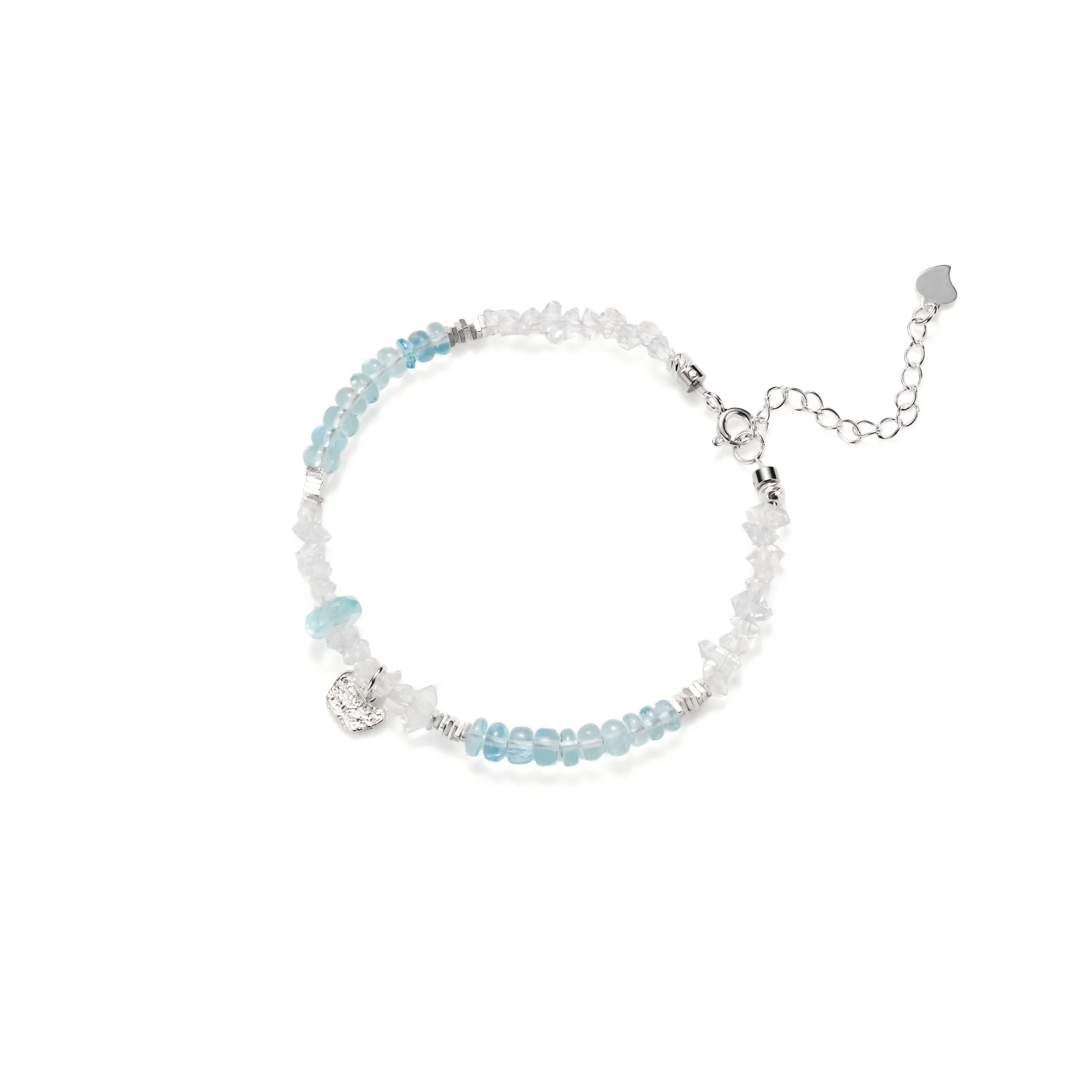Deerwhisper Aquamarine & Bracciale diamantato Herkimer SJA250709 1