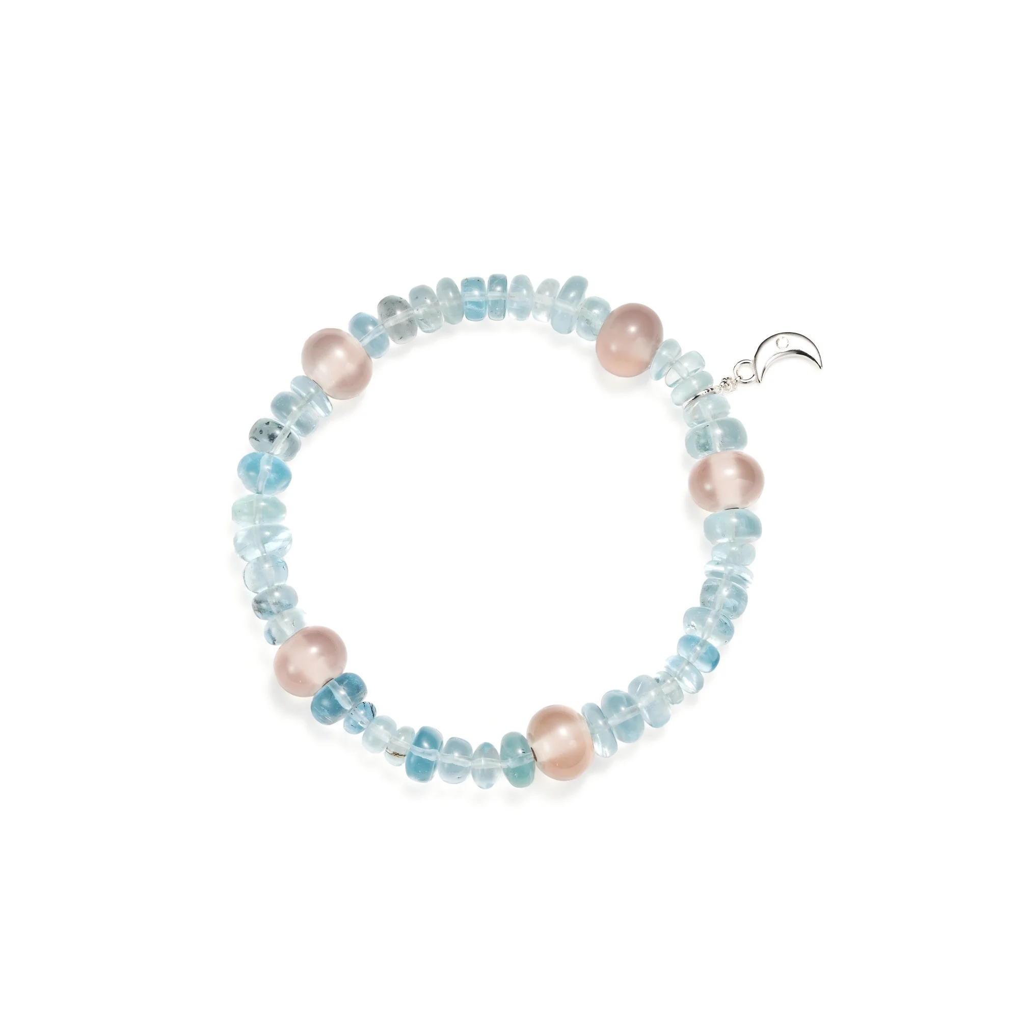 Deerwhisper Aquamarine & rosa agatarmband MNA140702 1