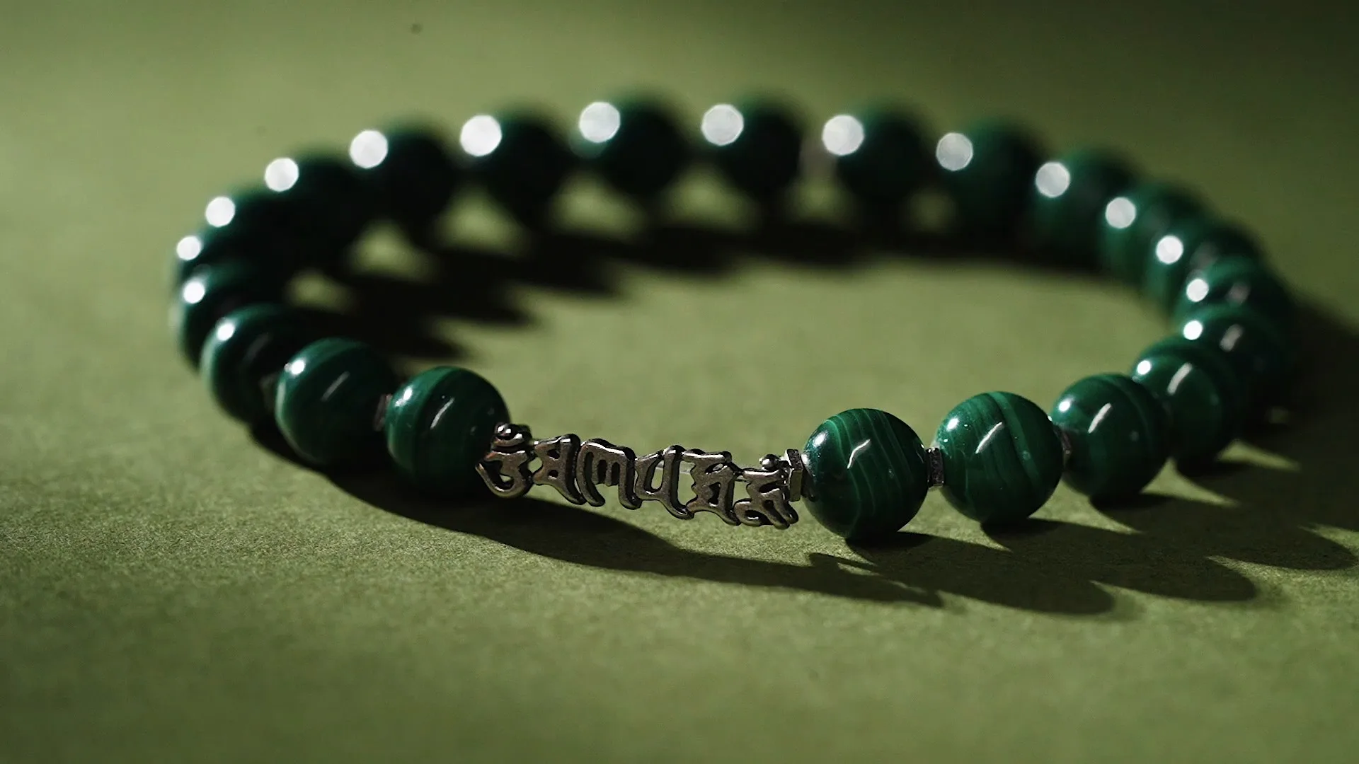 Deerwhisper Mantra Malachite Beads Bracelet YSA250602 1