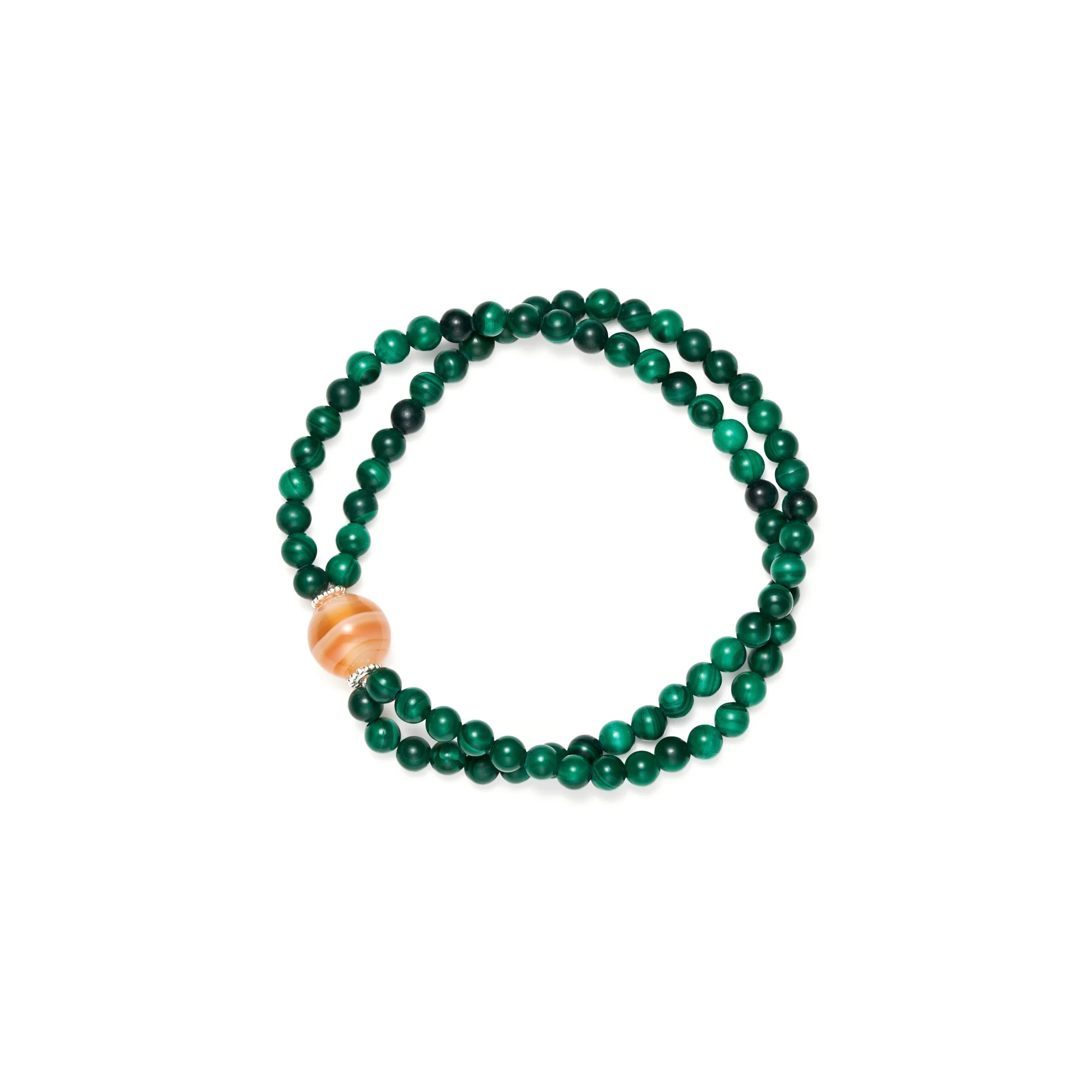 Deerwhisper Malachite & Sardonyx Double Strand Bracelet YSA250605 1