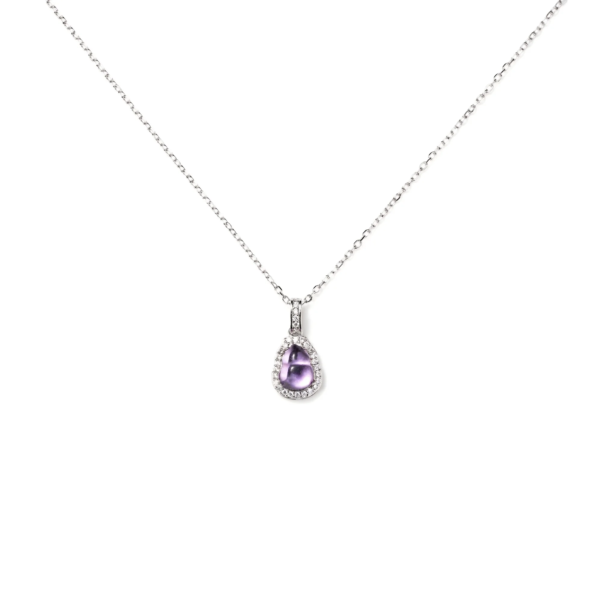 Deerwhisper Simple Style Gourd Shaped Amethyst Necklace XLA250704 1
