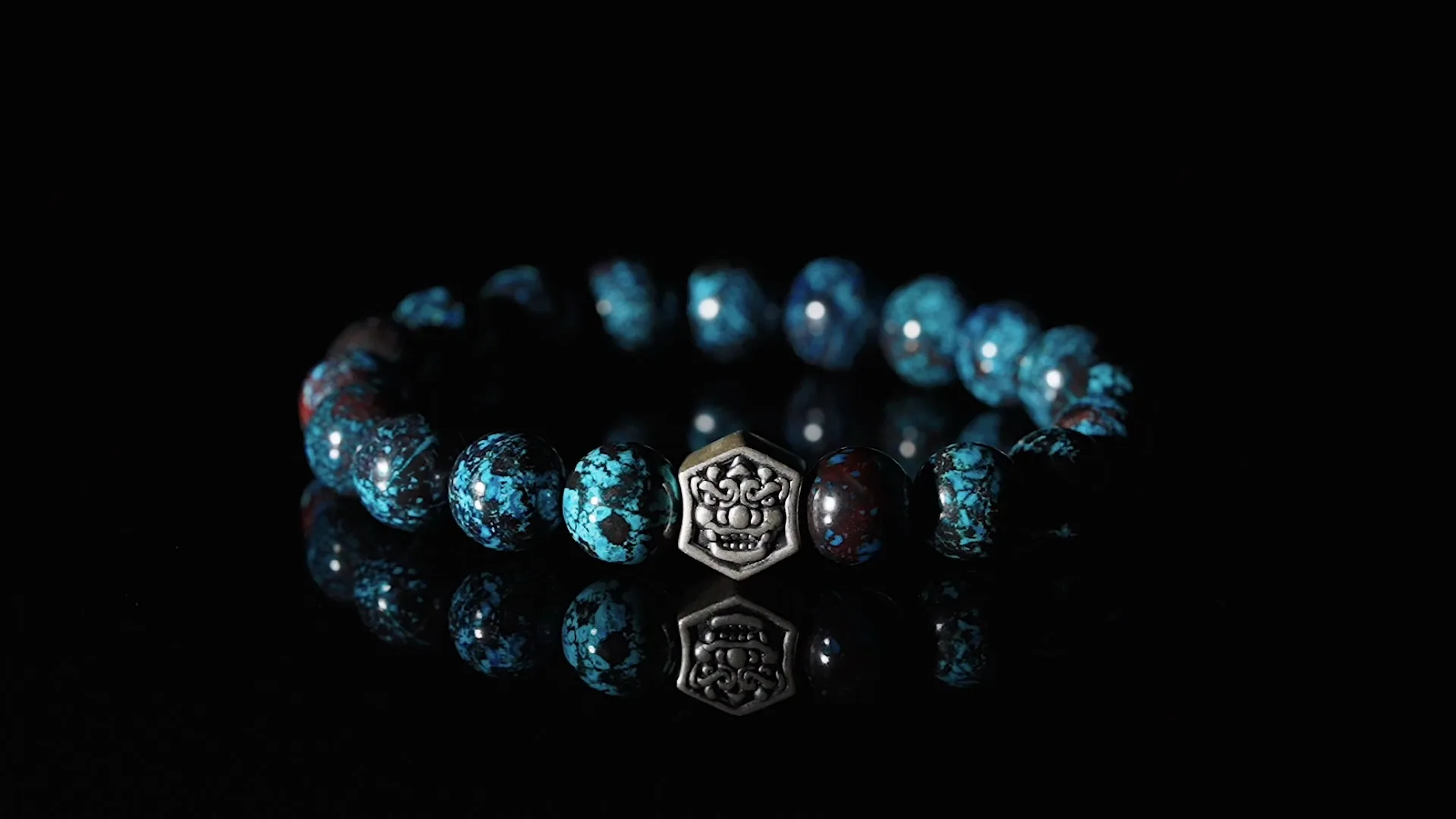 Deerwhisper Phoenix Pine Like Azurite Bracelet LSA250703 1