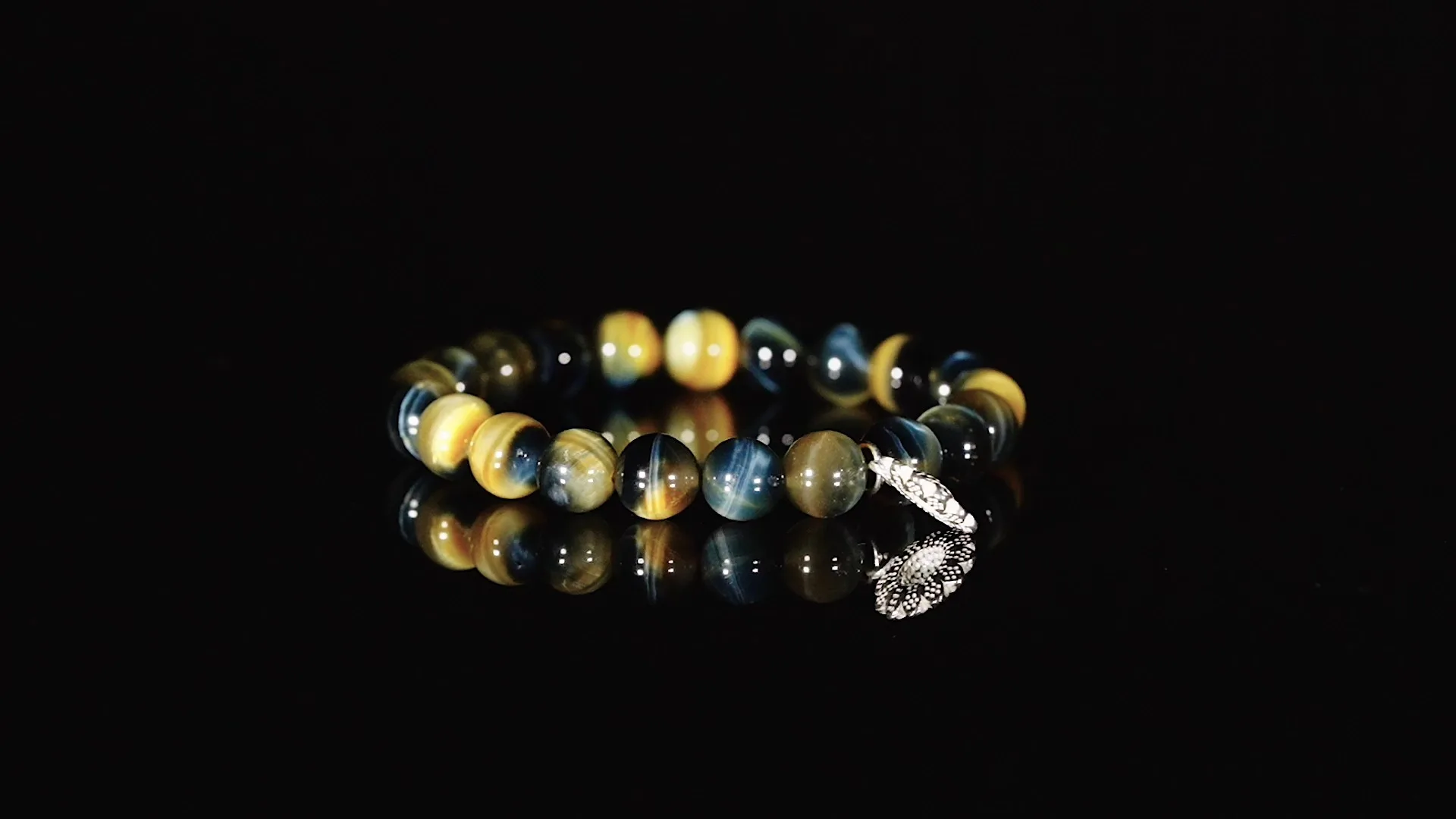 Deerwhisper 8mm Color Shift Tiger's Eye Beaded Bracelet YSA250701 1