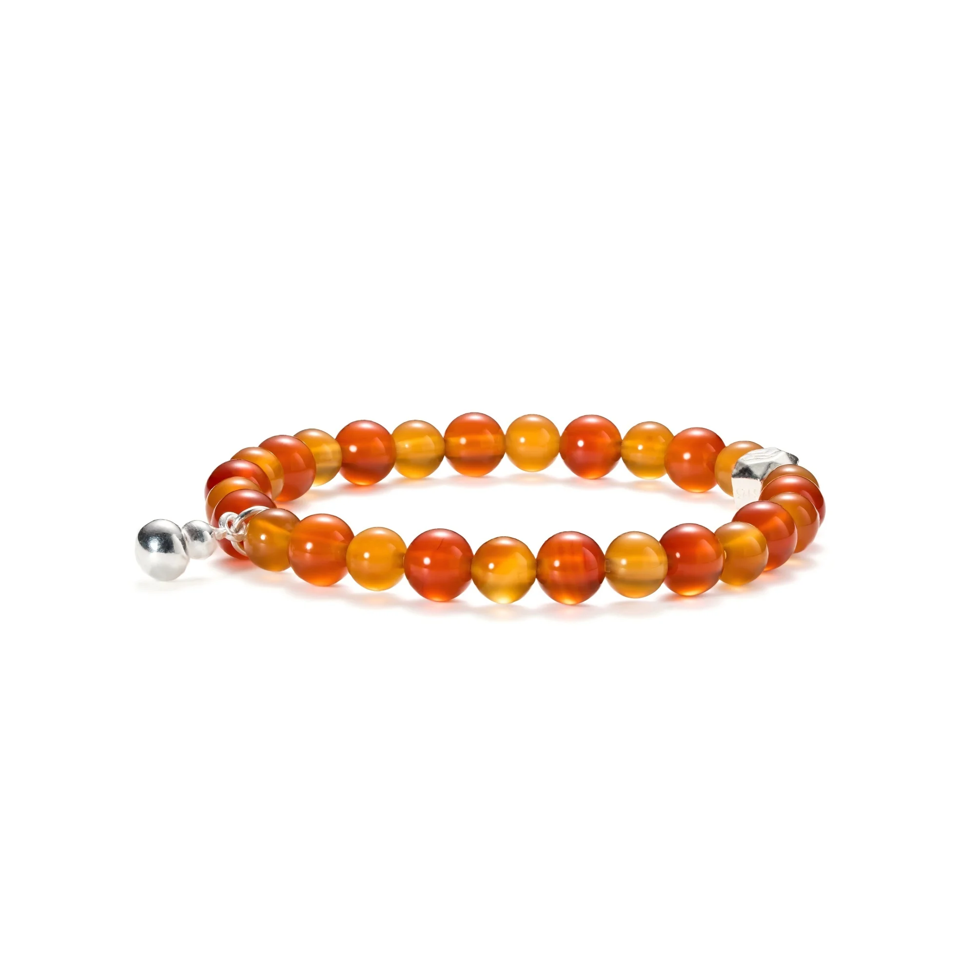 Deerwhisper Leo・Rode & Oranje Agaat Armband MNA250801 1