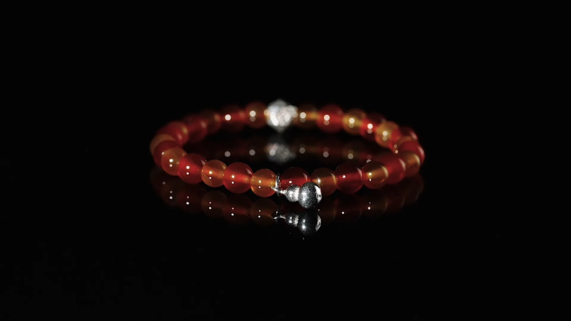 Deerwhisper Leo・Red & Orange Agate Bracelet MNA250801 1
