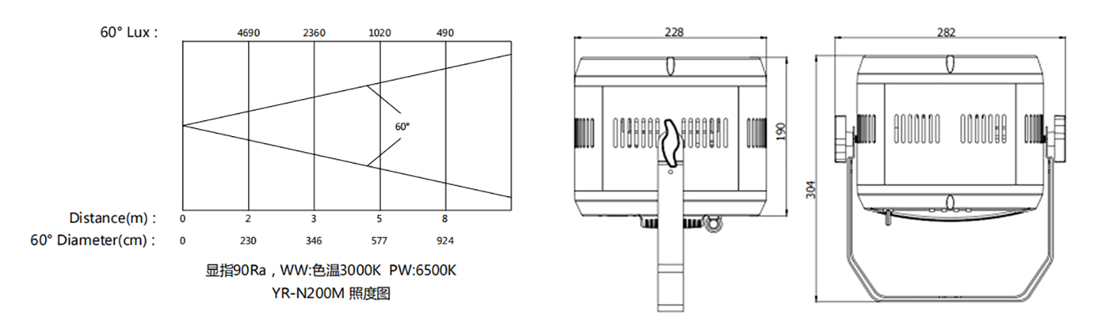 옐로 리버 YR-N200M 200W COB LED 조명 5