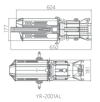 Perfil LED de alta calidad YR-2001al COB PERFIL LIGHT 200W 13