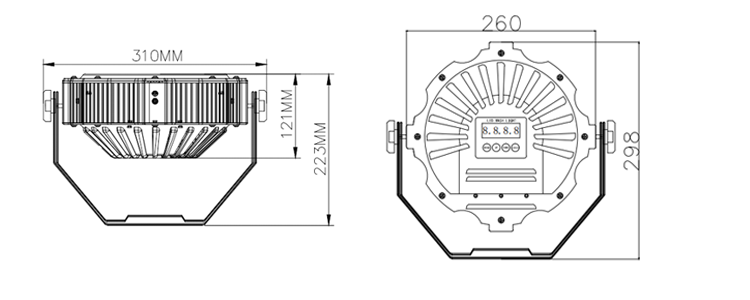 New led par can stage lights factory | Yellow River 4
