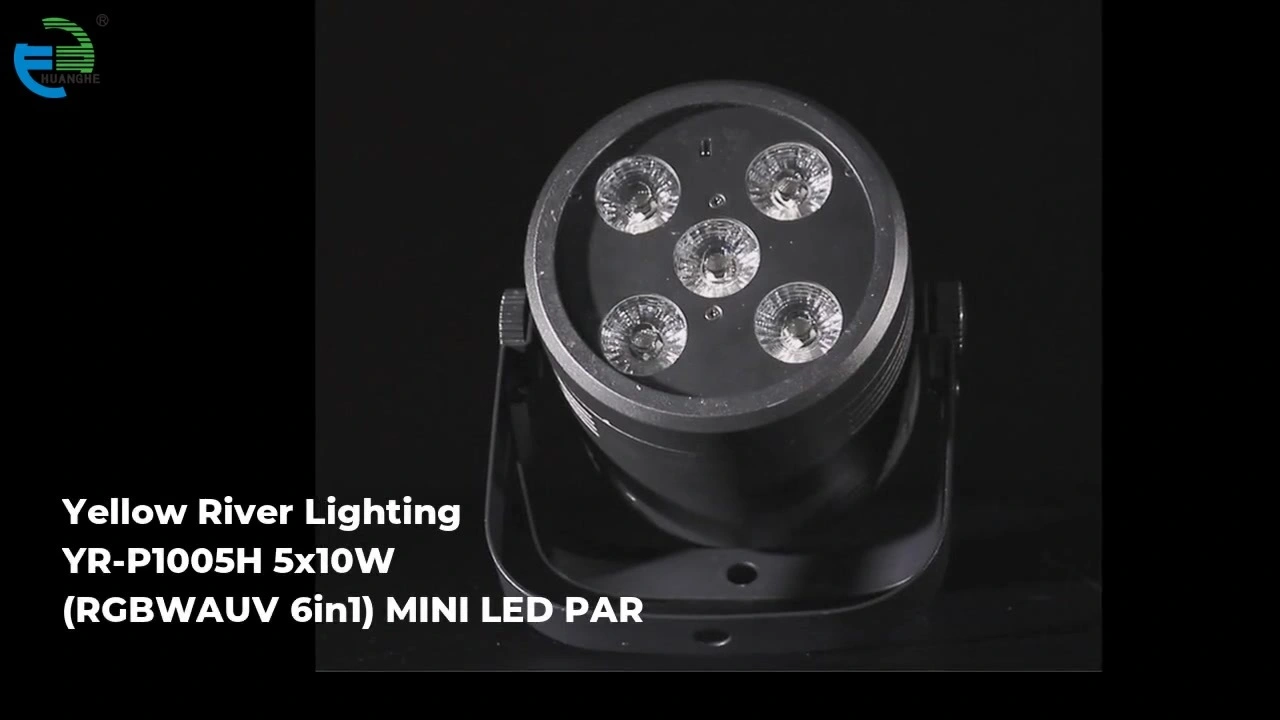 येलो रिवर लाइटिंग YR-P1005H 5X10W (RGBWAUV 6IN1) मिनी एलईडी पार 1