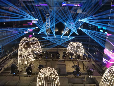 Professionelles Barbeleuchtungsdesign aus der gelben Flussbeleuchtung 1