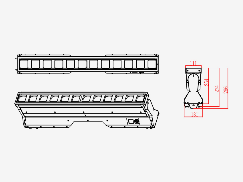 YR-D4012QZ 12PCS*40Wは、ピクセルコントロールを備えた移動ヘッドライトをLEDしました 8
