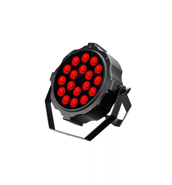แสงสีเหลืองแม่น้ำ YR-P1018H 10W*18PCS RGBWA+UV (6 in1) Slim PAR 1