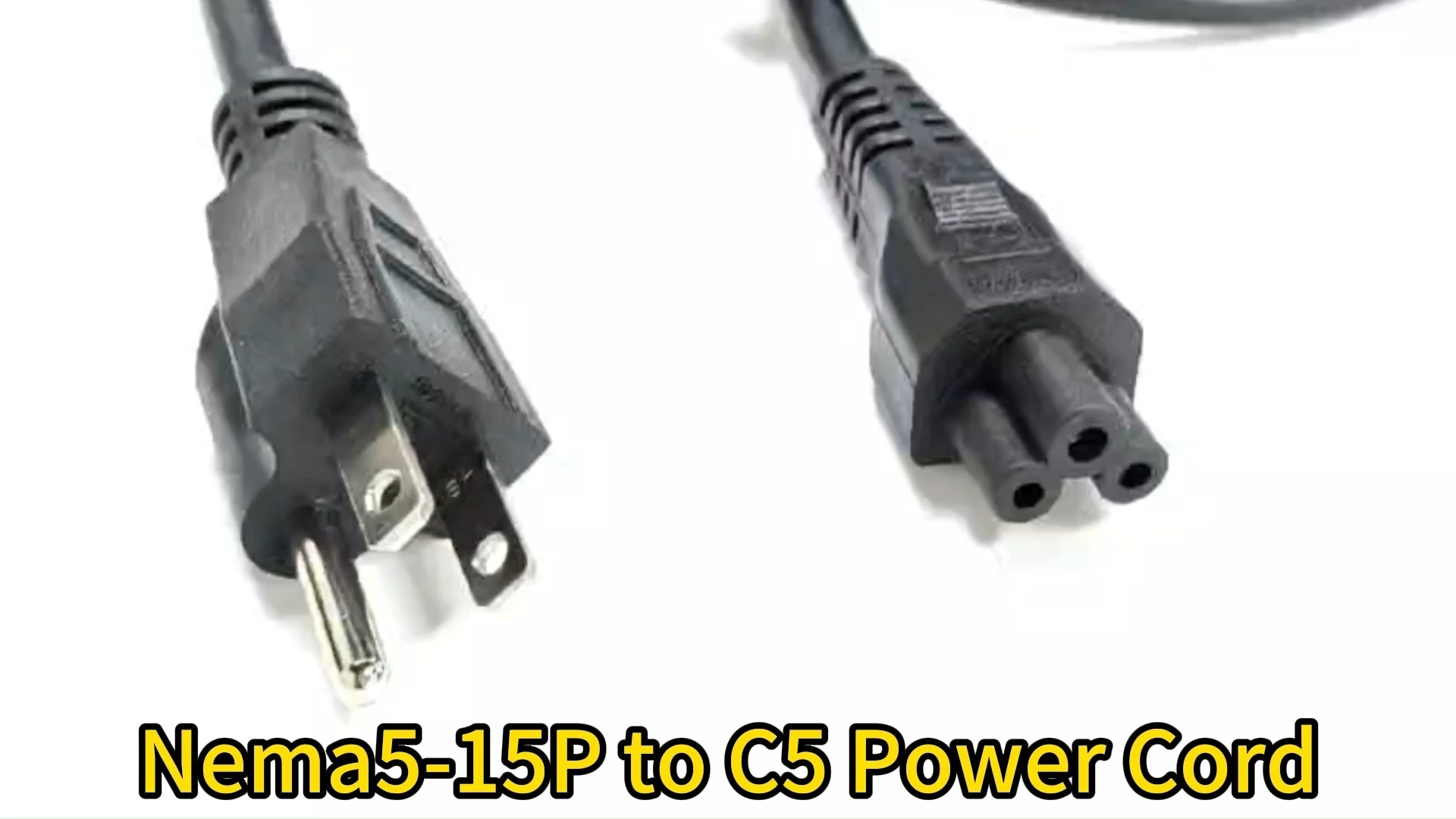 Custom 18awg SJT Wire Type American Standard 3pin Us NEMA 5-15P to C5 Power Extension Cord 1