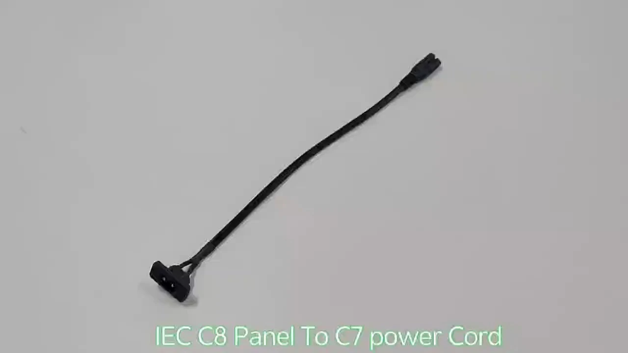 250v / 2.5A Power Adapter Cable IEC 60320 C8 Panel Mount to IEC C7 AC Plug Extension Cable Power Supplies for printer TV 1