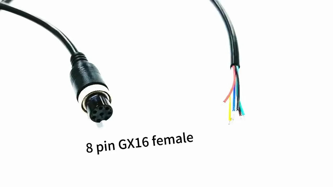 22awg 8 pin GX16 female cable stripped tinned end Power Cable 1