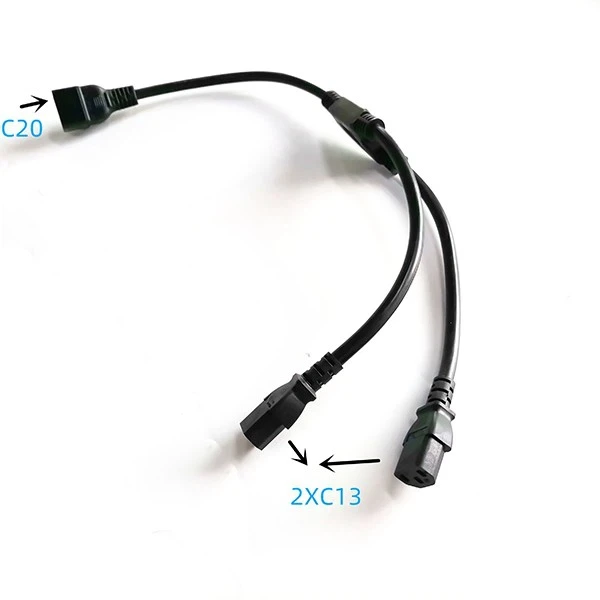 C20 To 2XC13 Power Cord 1