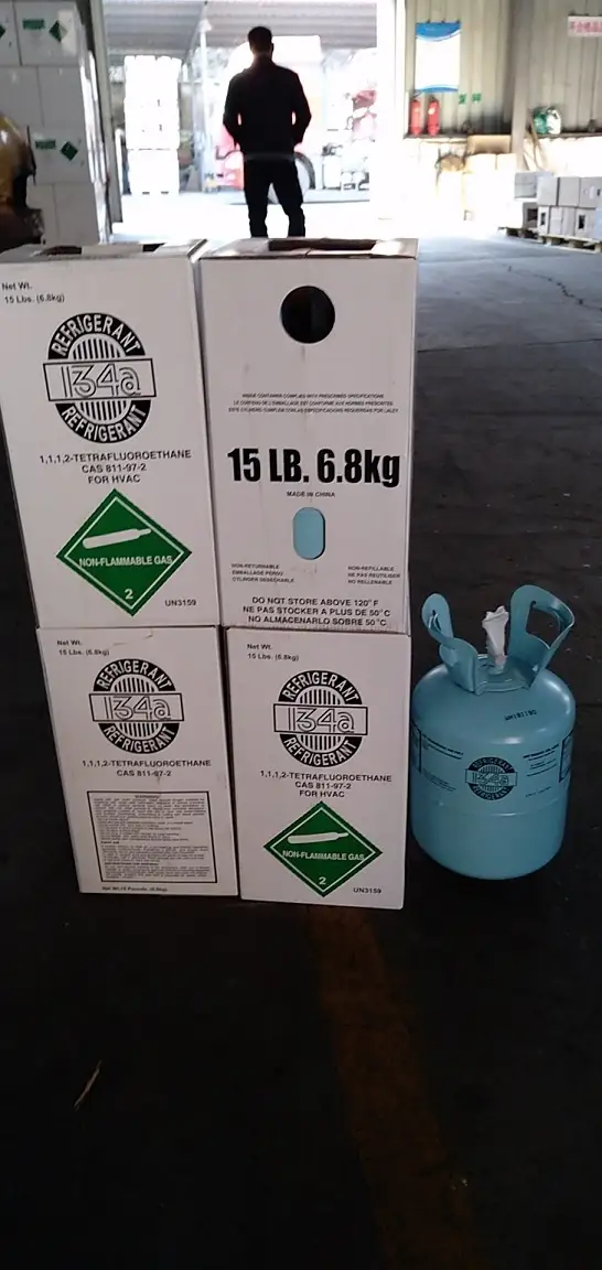 1,1,1,2-Tetrafluoroethane non-flammable gas 13.6kg pure refrigerant gas r134a 1