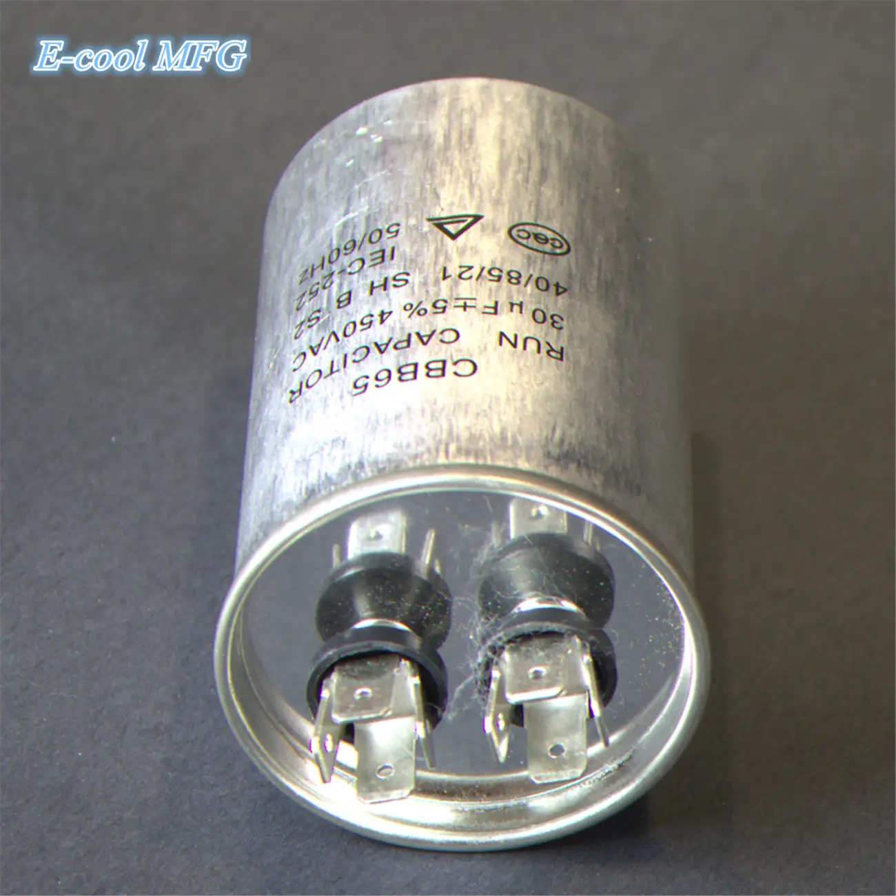 high quality cbb65 ac motor start 2-100uf 450VAC air conditioner capacitor 1