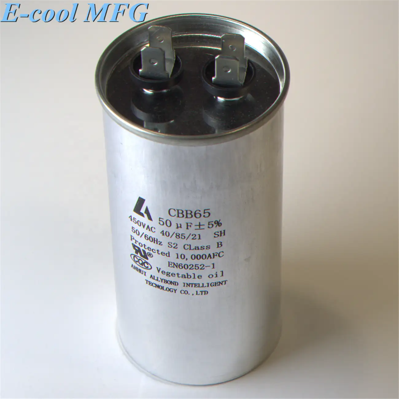 CBB65 starting capacitor for air conditioner 50Hz 60Hz 450VAC 25uf polypropylene film 450v 40/70/21 1