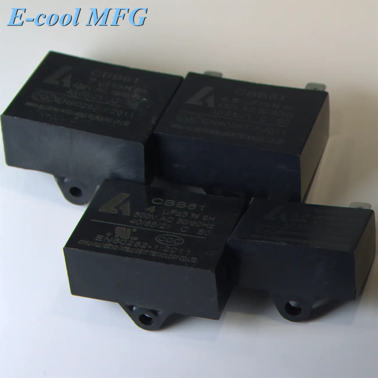 CBB61 AC 450V 2.0uf Wired Motor Run Capacitor with Fixing Hole, Black, Fan 1