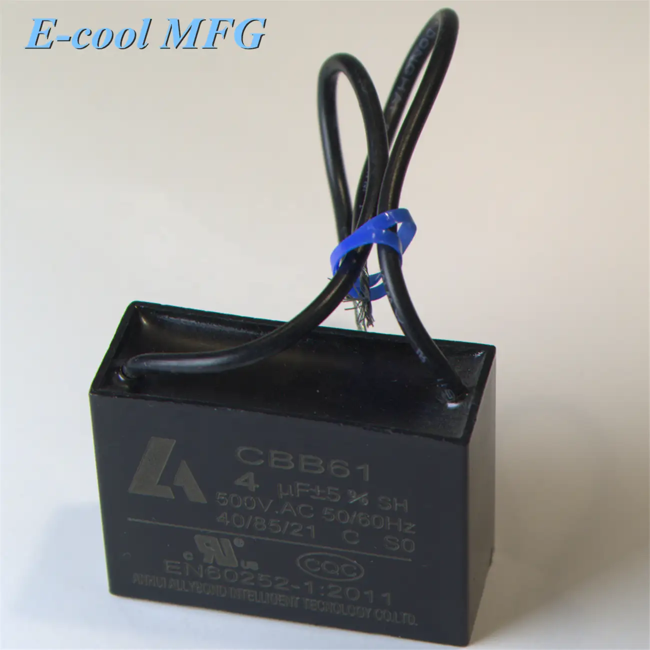 CBB61 6uF 450 Volts 50/60Hz 4 Pins Rectangle Shape Ceilling Fan Capacitor OZ 1