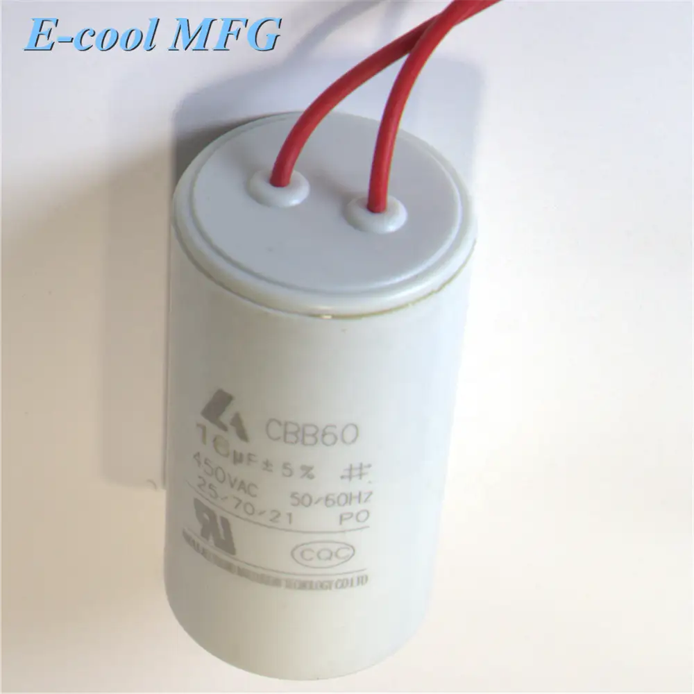 CBB60 AC 450V 4uF Polypropylene Film Coated Motor Run 1
