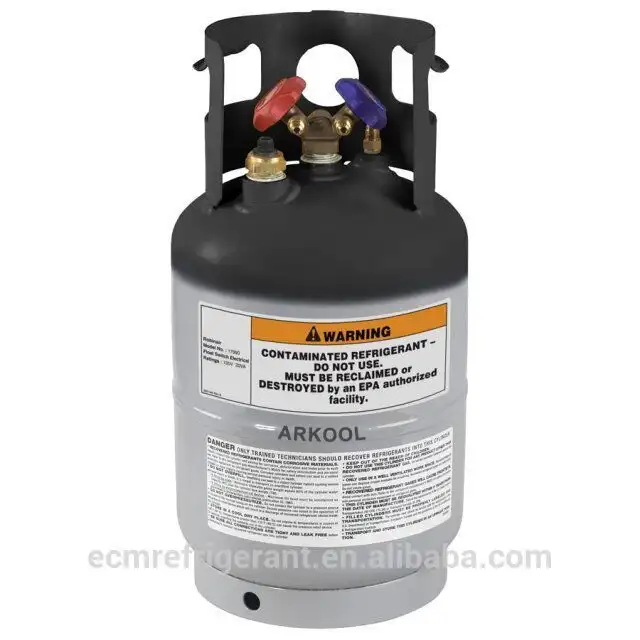 refillable gas cylinder r134a CE 12L 1/4 cylinder two valves 1