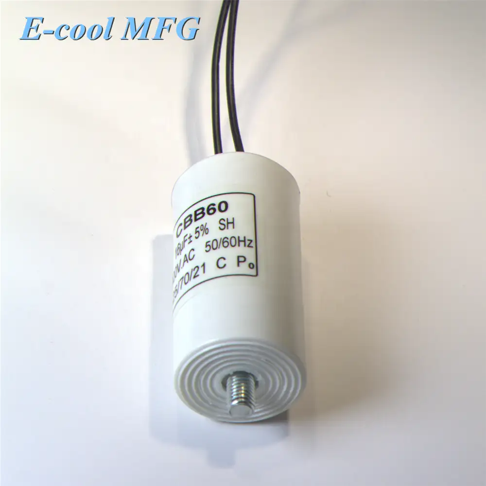 CBB60 AC 450V 35uF 8mm Thread Polypropylene Film Motor Run Capacitor 1