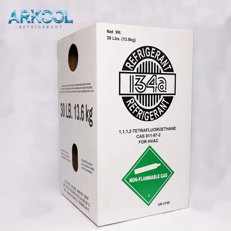 Cool gas refrigerant gas R134a brand arkool 13.6kg/cylinder with CE DOT for best price 1