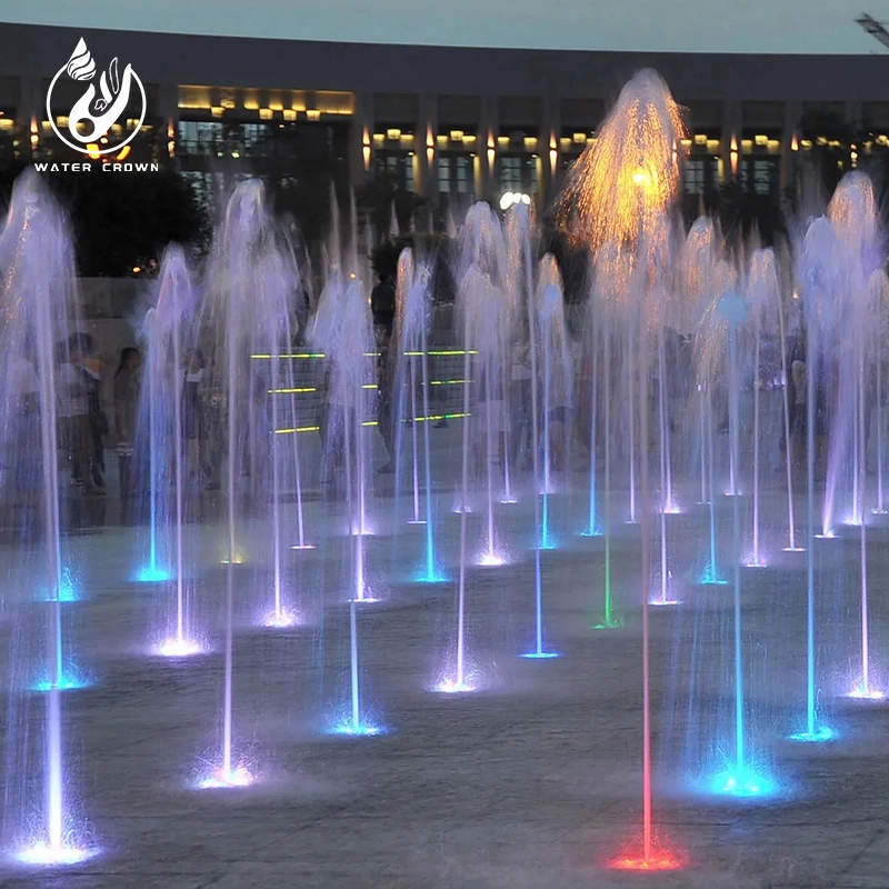 Dry Deck Fountain Interactive Water Feature With Nozzles For Plaza 1