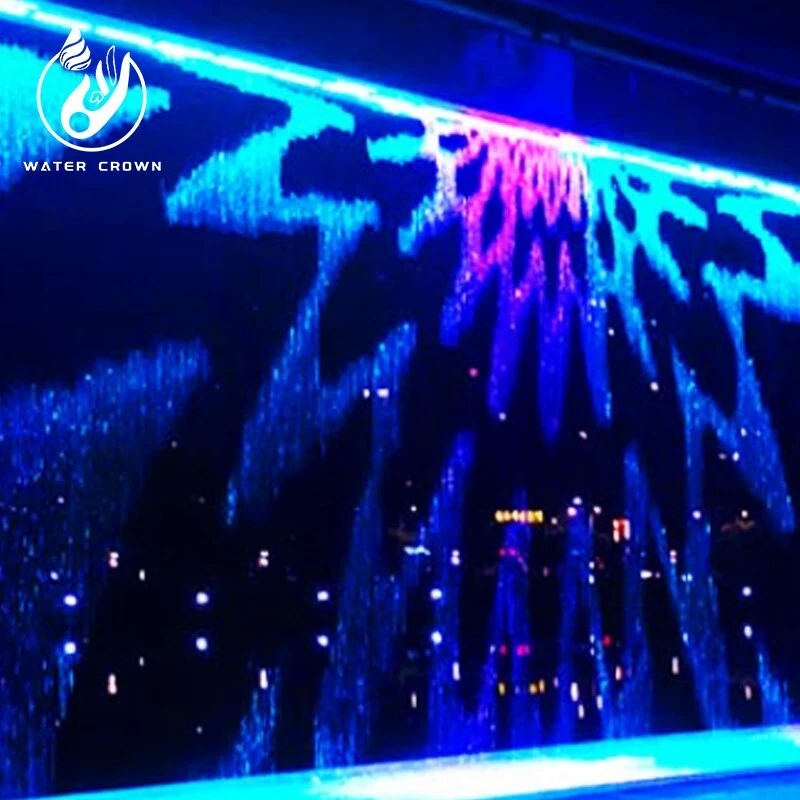 Fuente de cortina de agua digital con luces LED y control Bluetooth 1