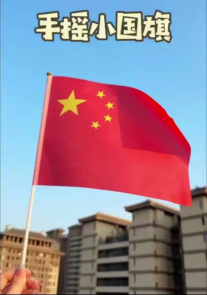 Custom Hand-Waving Flag Made of Polyester for Festival Events and Promotions 1