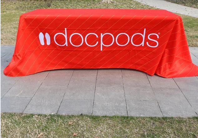 Custom Professional Printed Stretch Table Cover for Trade Show 6ft Tablecloth for Exhibition Branding 1