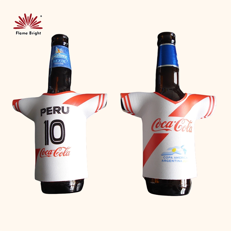 3 mm thickness Neoprene T-shirt  can/bottle cooler with silkscreen printing 1