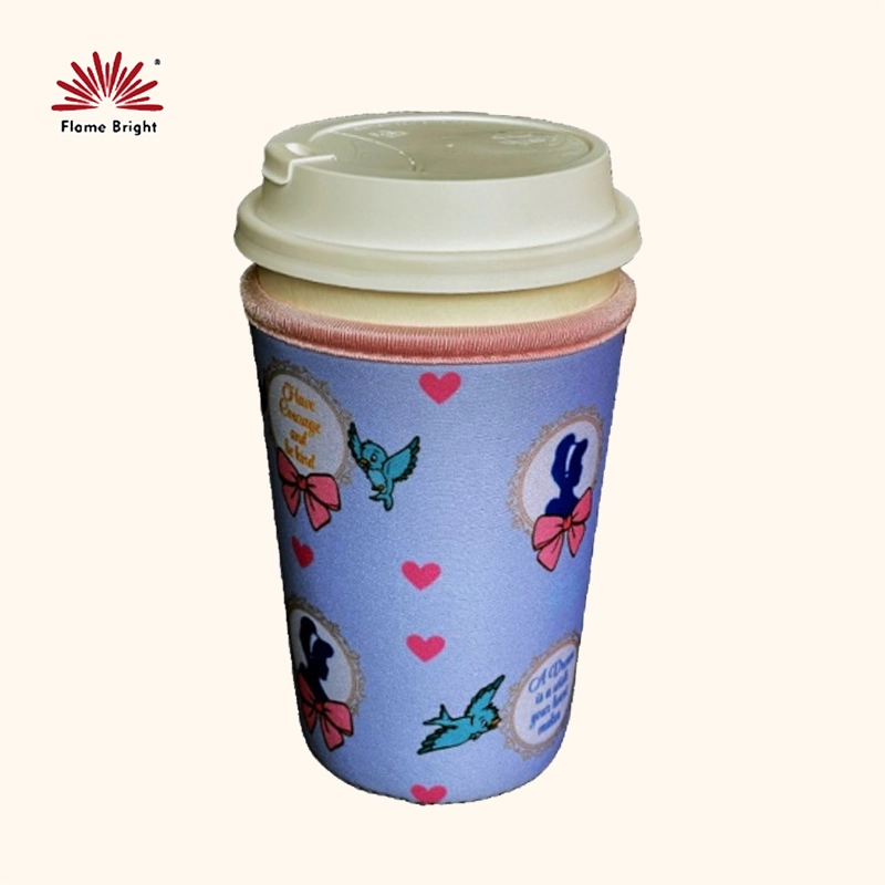 Manche de tasse à café en néoprène de 3 mm avec une impression de stimulation de transfert de chaleur complète 1