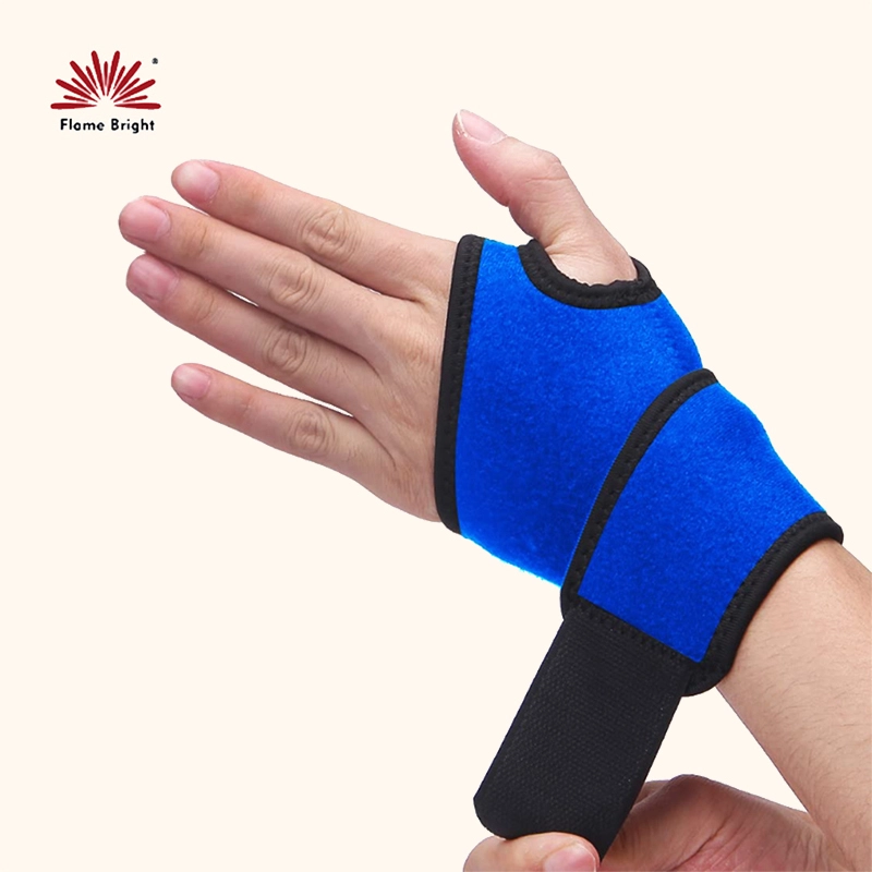 Support de poignet en néoprène enveloppant en une seule pièce avec trou du pouce 1