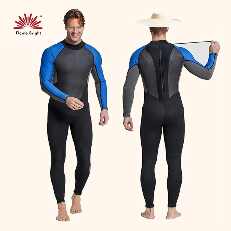 3mm Neoprene Wetsuit Mens Long Sleeve Thermal Swimsuit 1