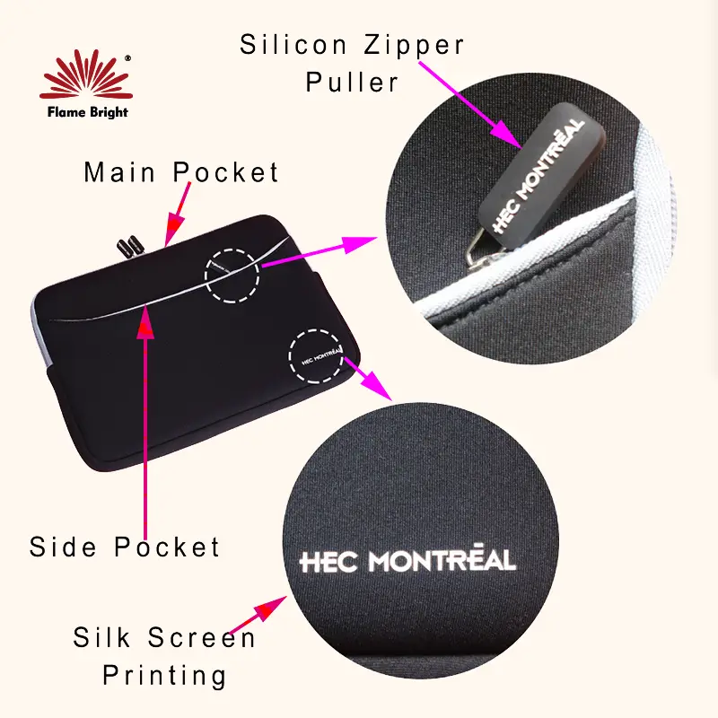 Flame Bright Neoprene Laptop Sleeve with Handle China Company 4