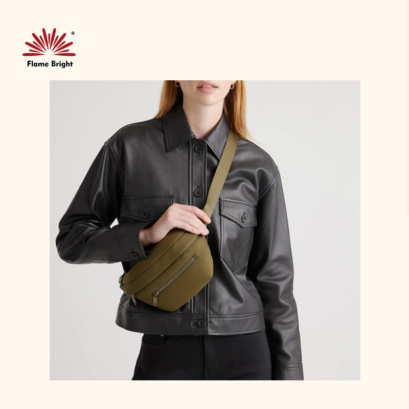 Neoprene Fanny Pack 3 جيوب حقيبة خصر كيس مقاوم للماء كيس بوم مع حزام قابل للتعديل 1