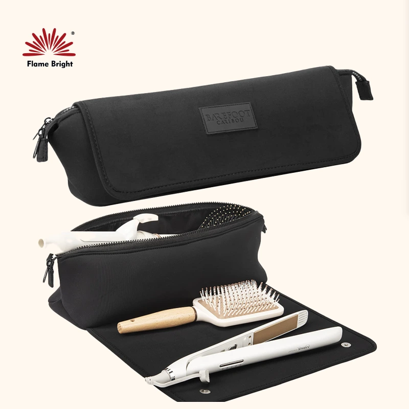 Flame Bright Hair Tools Travel Bag and Heat Resistant Mat for Flat Irons Straighteners Curling Iron and Hair care Accessories 1