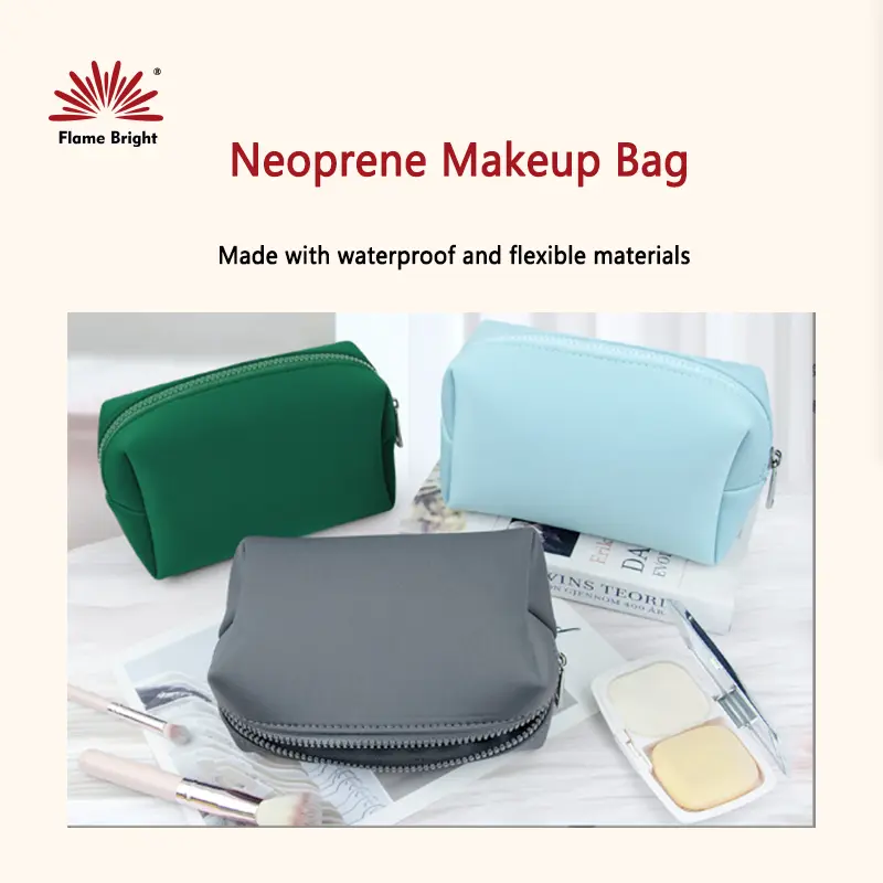 Flame Bright Cosmetic Bag Manufacturer the Specific Price Needs to Be Calculated Based on the Thickness of the Material and the Type of Fabric Laminated on the Surface. Cosmetic Bag Manufacturer Supply 2