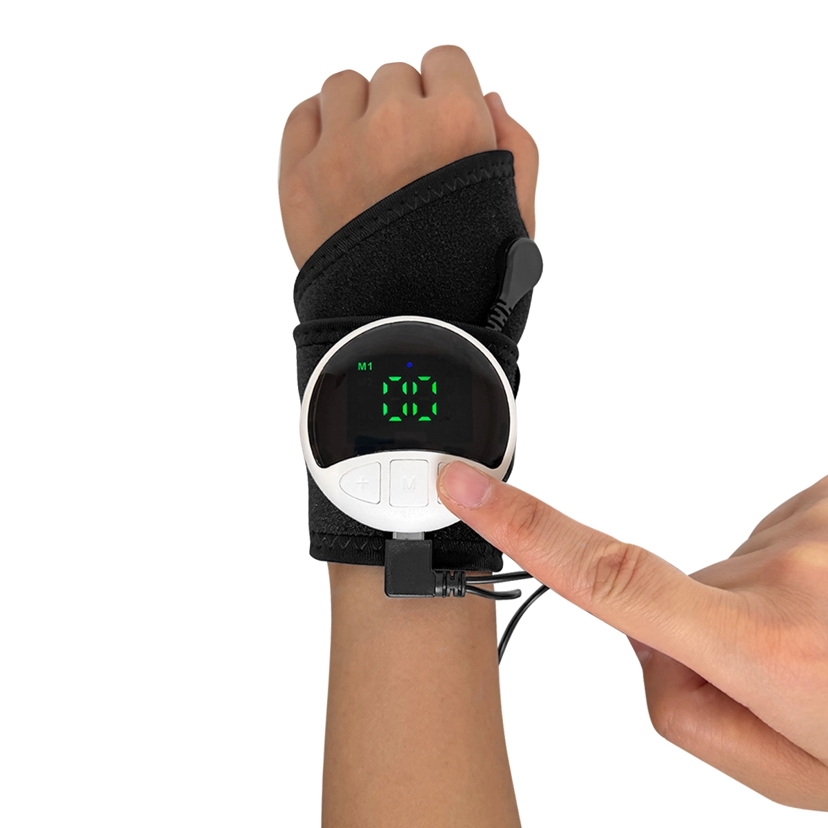 Multi-Method Massager Portable Design Multi-Level Heat Control Neoprene Pulse Wristband 1
