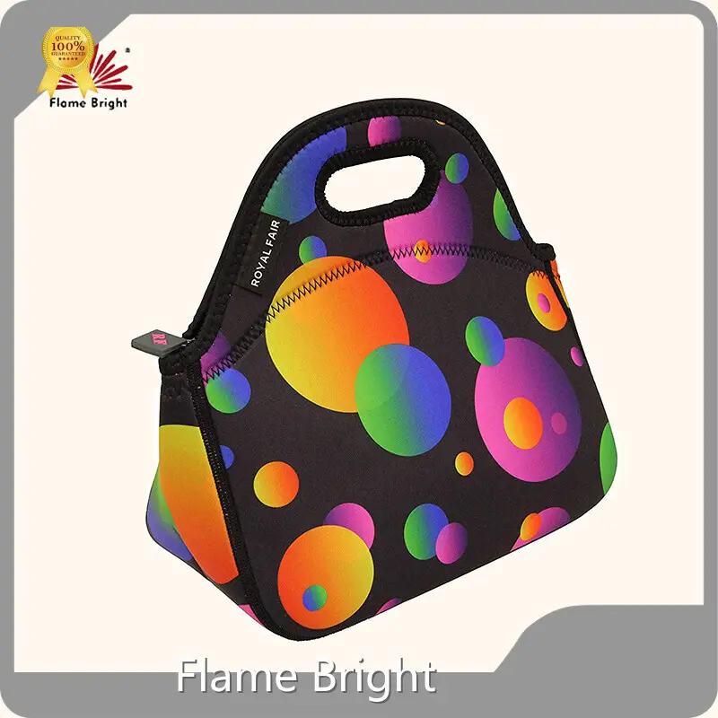 Flame Bright Black Neoprene Lunch Bag Company 1
