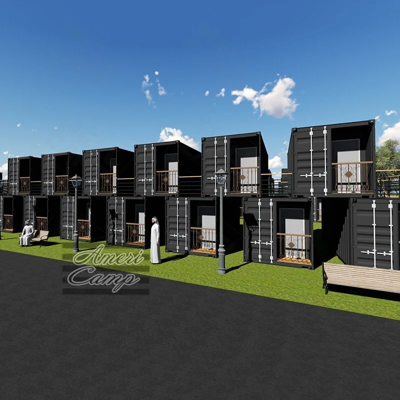 Prefab Garden Building Two-Storey Shipping Container House China Container Homes Prefabricated Farm Houses-S04 1