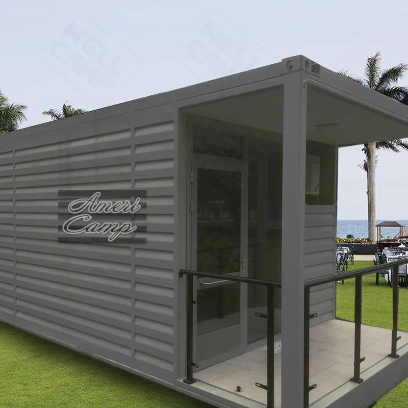Prefab Beach House Fireproof Sandwich Panel Shipping Container House for Living Manufactured And Modular Homes-S01 1