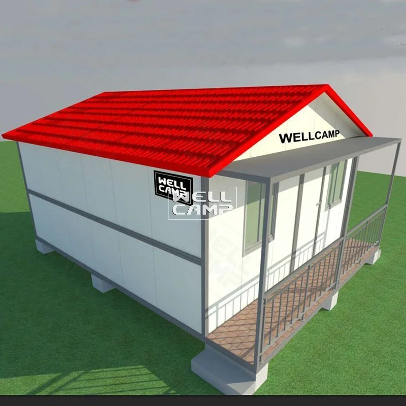 Easy Installation Kit Two Bedrooms Prefabricated Folding Villa House Foldable House Affordable Modern Prefab Homes-V02 1