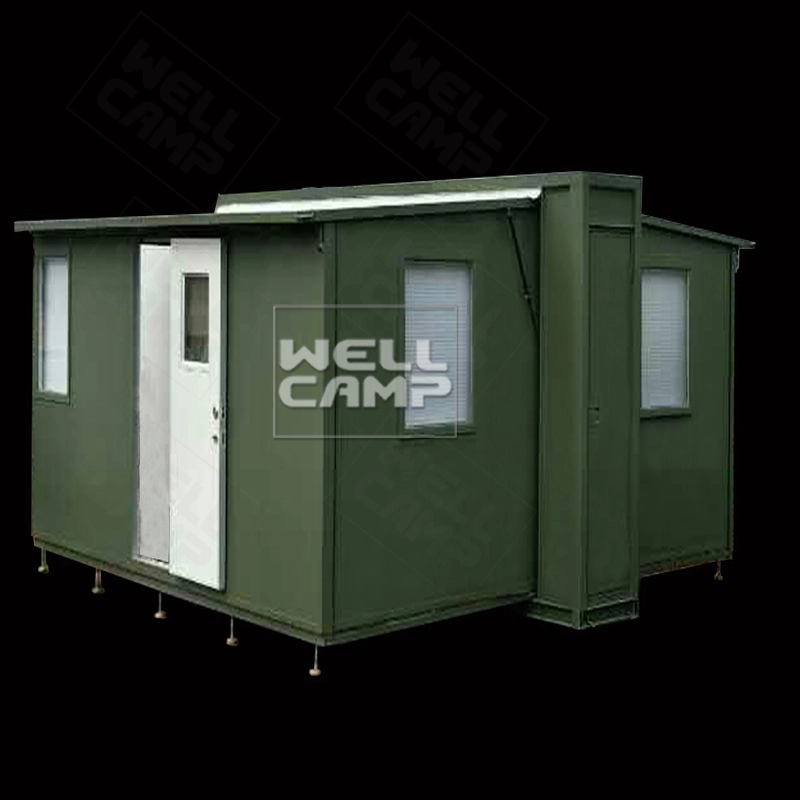 Wellcamp luxury expandable container house with two bedrooms one bathroom for family home mobile home models 1