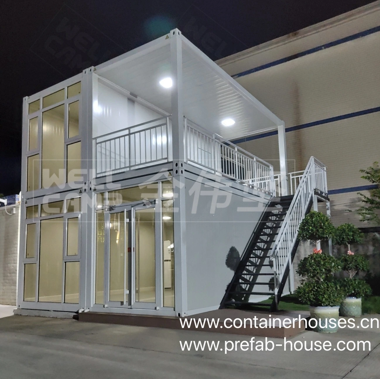 China container homes luxury container villa two levels flat pack container hotel mobile homes for sale 1