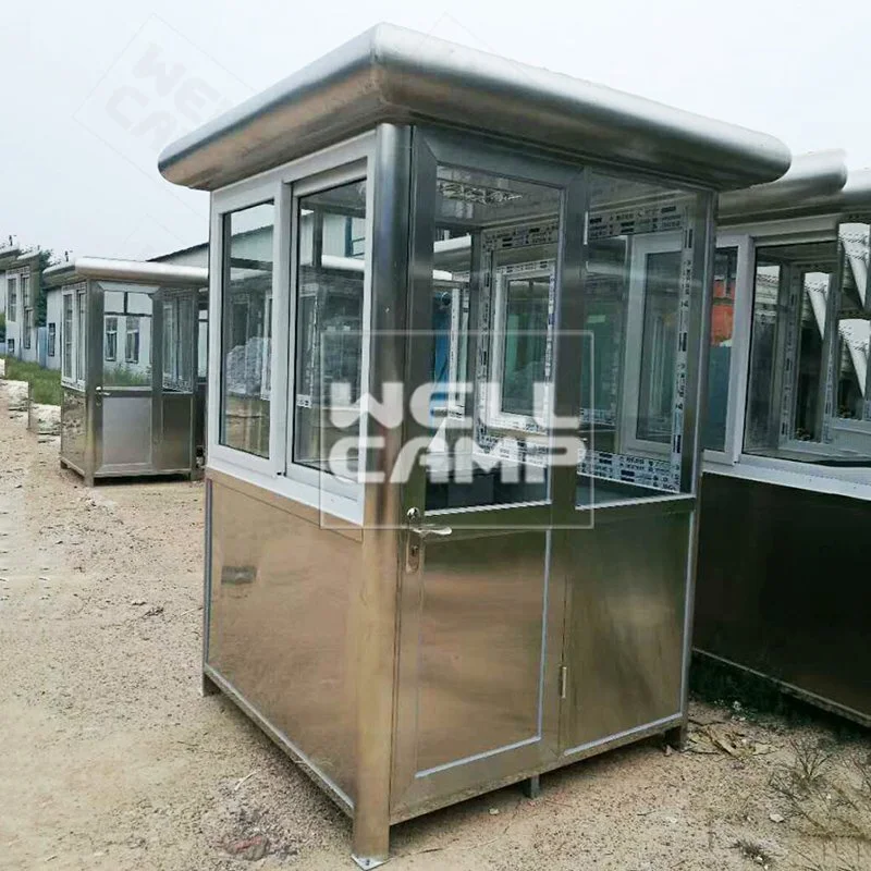 Stainless Steel & EPS Waterproof Sandwich Panel Security Booth Kiosk Room New Manufactured Boxes For Sale -R11 1