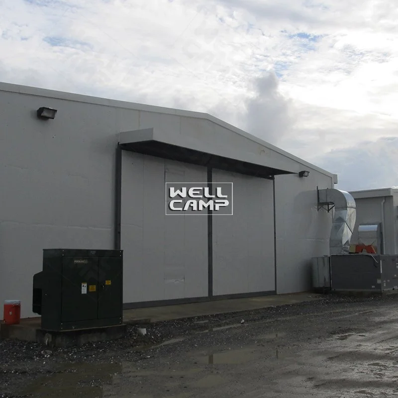 Single Steel Sheet or Sandwich Panel Steel Structure Canteen & Office Modern Prefab Warehouse for sale -W02 1